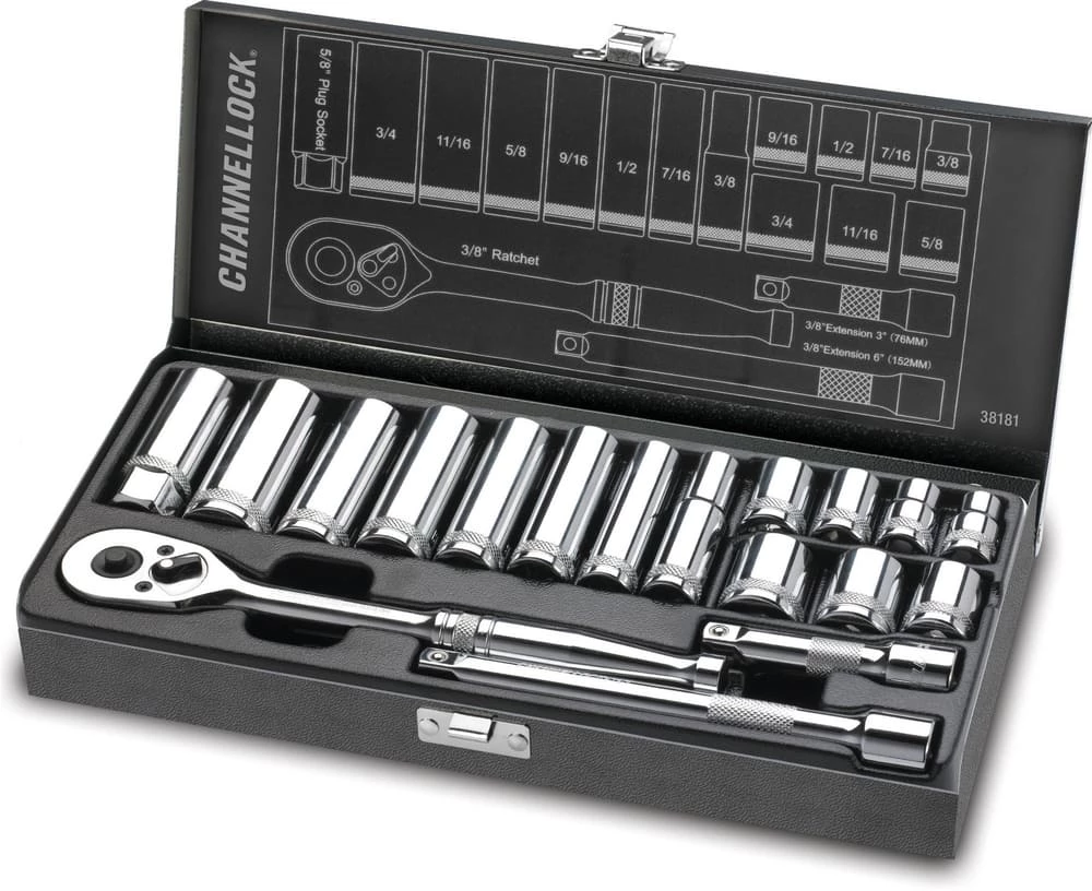 Cheapest 🤩 Channellock 3/8 in. Drive Socket Set 18 Piece 🤩 3 Cheapest 🤩 Channellock 3/8 in. Drive Socket Set 18 Piece 🤩