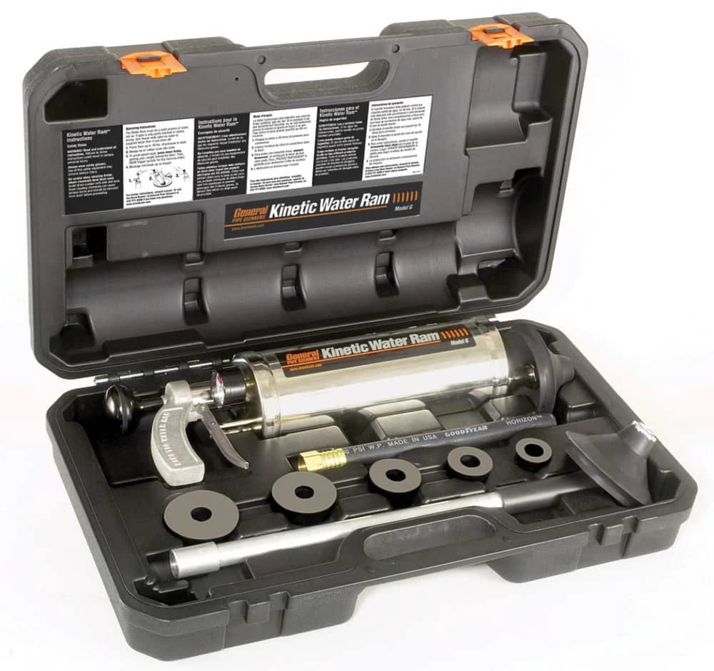 New 🤩 General Pipe Cleaners Kinetic Water Ram™ Rubber Kinetic Water Ram With Carrying Case ⌛ 3 New 🤩 General Pipe Cleaners Kinetic Water Ram™ Rubber Kinetic Water Ram With Carrying Case ⌛